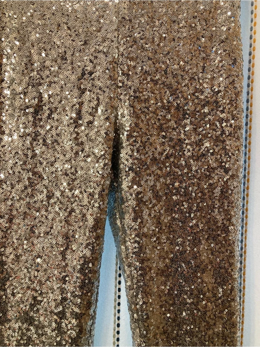 Bear Dance Silver Sequin girls Leggings size S